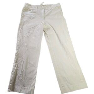 Lilly‎ Pulitzer White Straight Leg Flat Front Cropped Pants Size 6